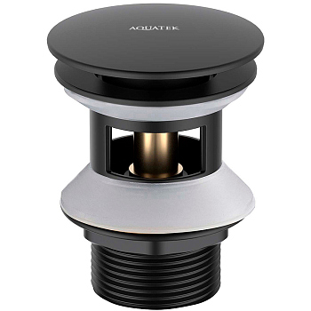 Донный клапан Aquatek AQ6002MB click-clack Черный матовый