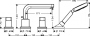 Смеситель Hansgrohe Metris S 31446000 на борт ванны