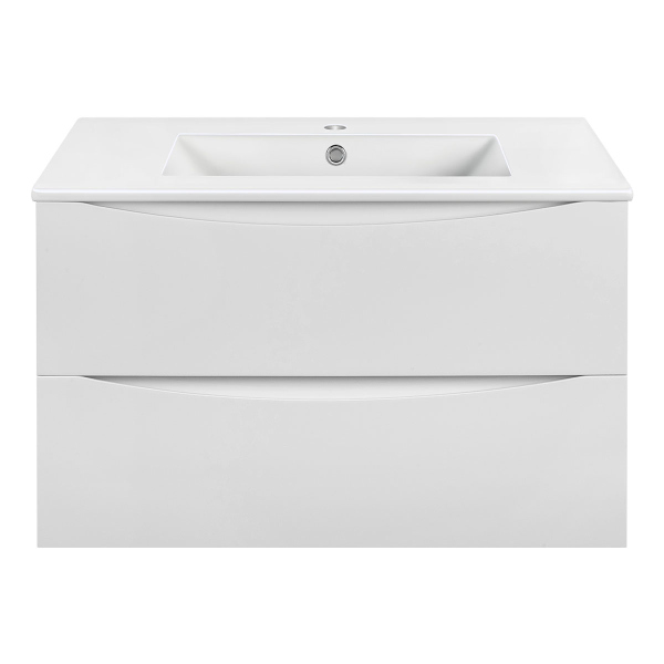 Тумба без раковины Vincea Mia 800 подвесная, 2 выкатных ящика soft close, G.White, VMC-2MC800GW