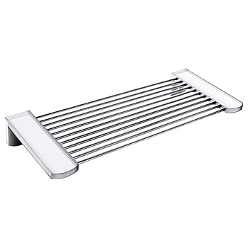 Мыльница - полочка  270х40х110мм, хром