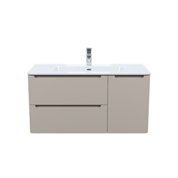 Тумба с раковиной, подвесная, 100 см, капучино, Edifice, IDDIS (EDI10C0i95K)