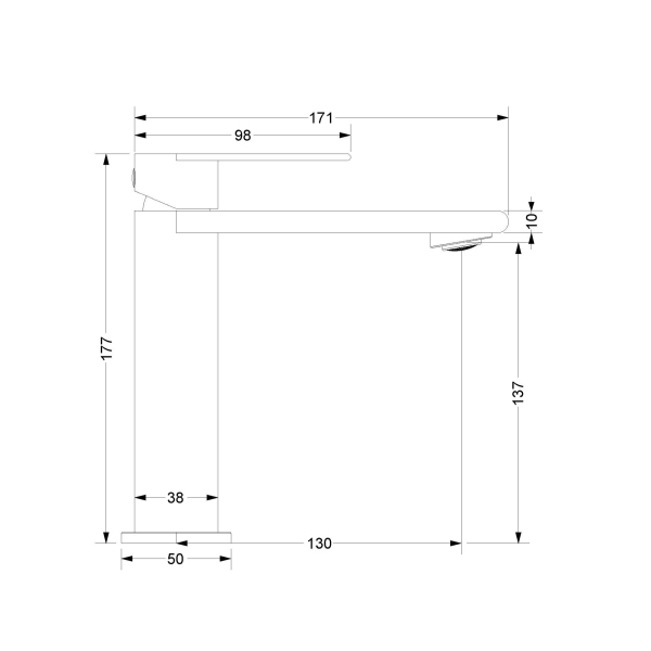 Смеситель для раковины Vincea Vogue (SS) VBF-2VS1BN однорычажный, сатин