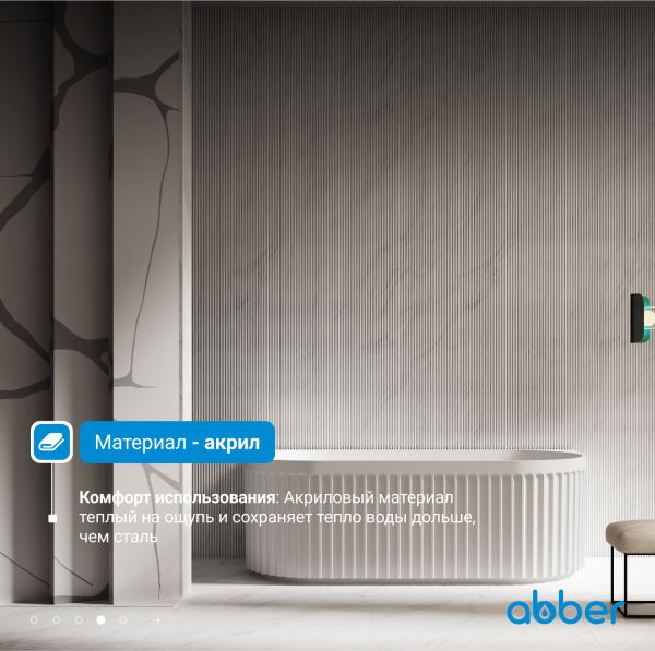 Акриловая ванна ABBER AB9416-1.7 белая