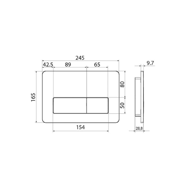 Клавиша смыва IDDIS Unifix универсальная черный 010 (UNI10B0i77)