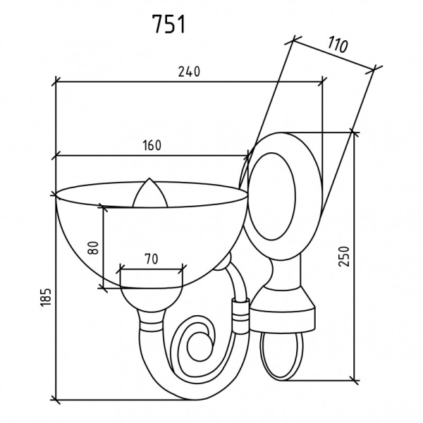 Светильник Boheme Medici 751 бронза