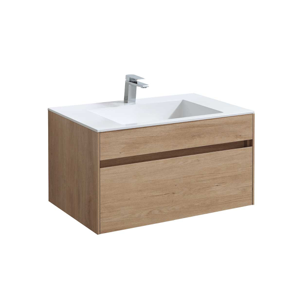 Тумба без раковины Vincea Chiara 800 подвесная, 1 выкатной ящик soft-close, N.Oak, VMC-2C800NO