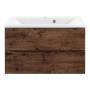 Тумба с раковиной Vincea Mia 750 подвесная, 2 выкатных ящика soft close, R.Wood, VMC-2MA750RW+VCB-3M750W