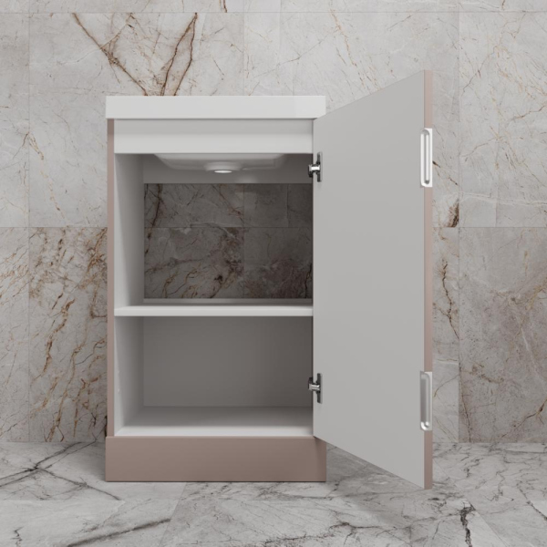 Тумба без раковины напольная "МОНО 50", санд пудровый, ЛС-00002453