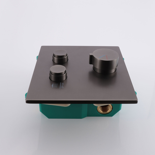 Встраиваемый смеситель для душа Vincea VSCV-421GM двухфункциональный, вороненая сталь