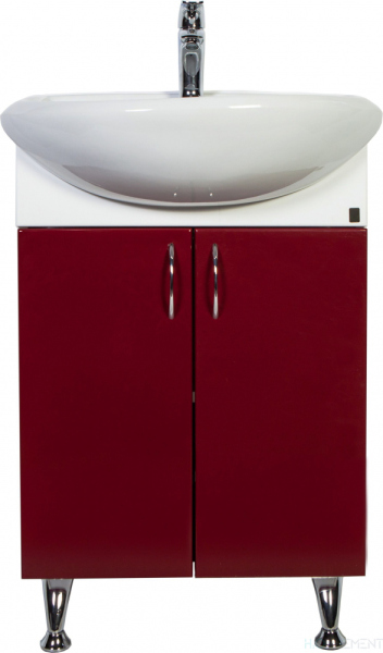 Тумба с раковиной 1 Orange Роса 50 бордовая