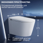 Электронный унитаз-биде ABBER Bequem AC1121S подвесной белый