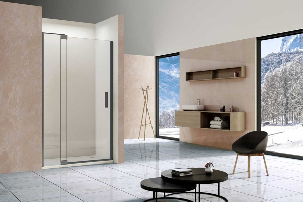 Душевая дверь Vincea Extra VDP-1E9010CLGM, 900/1000, вороненая сталь, стекло прозрачное