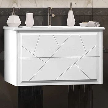 Тумба без раковины Opadiris Луиджи 80 подвесная, белый матовый, 00-00006179