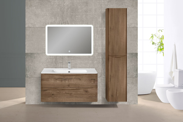 Тумба без раковины Vincea Paola 1000 подвесная, 2 выкатных ящика soft close, V.Oak, VMC-2P100VO