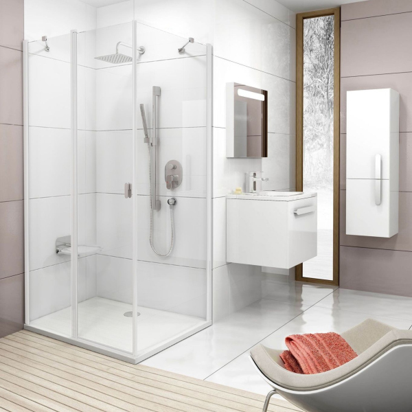 Душевой уголок Ravak CRV2-90+CPS Transparent, профиль блестящий