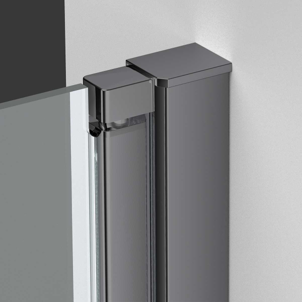 Душевая дверь Vincea Alpha VDP-3AL800CLGM , вороненая сталь, стекло прозрачное