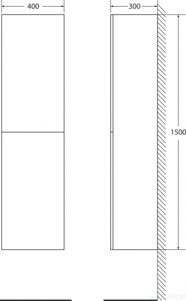 Шкаф-пенал BelBagno Regina R bianco opaco