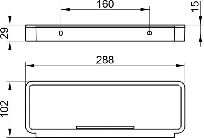 Полка Keuco Plan 14958 хром, черная