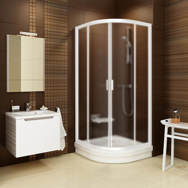 Душевой уголок Ravak BLCP4-80 Grape, профиль белый