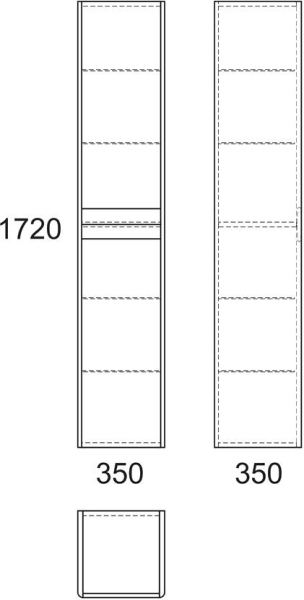 Шкаф-пенал Owl 1975 Malaren белый