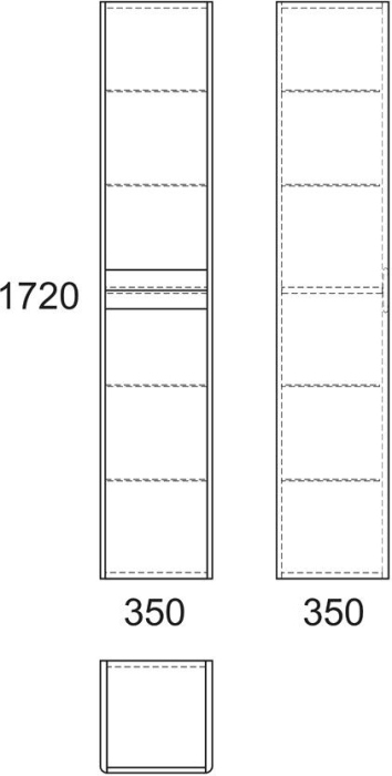 Шкаф-пенал Owl 1975 Malaren белый