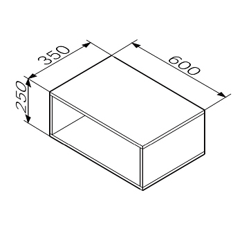 Ниша для хранения 60 см, дуб крафт AM.PM Func, M8FOH0601OF