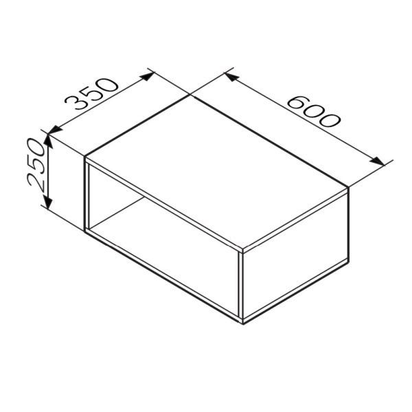 Ниша для хранения 60 см, дуб крафт AM.PM Func, M8FOH0601OF