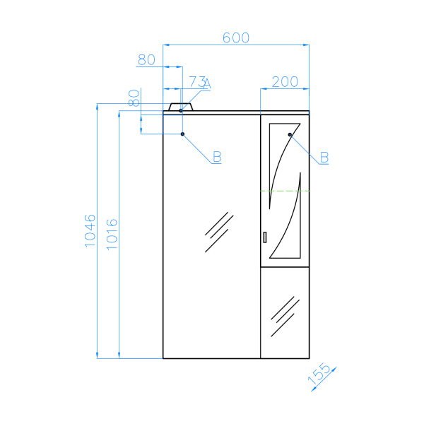 Зеркало-шкаф Style Line, СС-00002254