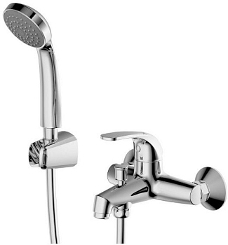 Смеситель для ванны с коротким изливом с аксессуарами Bravat Simple F6135193CP-B-RUS