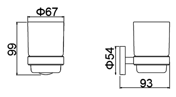 Стакан для зубных щеток Timo Saona хром (13031/00)