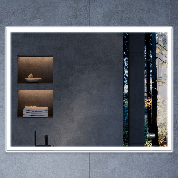 Зеркало Vincea LED VLM-3VN800-2 800х600 c сенсорным выключателем и диммером, антизапотевание