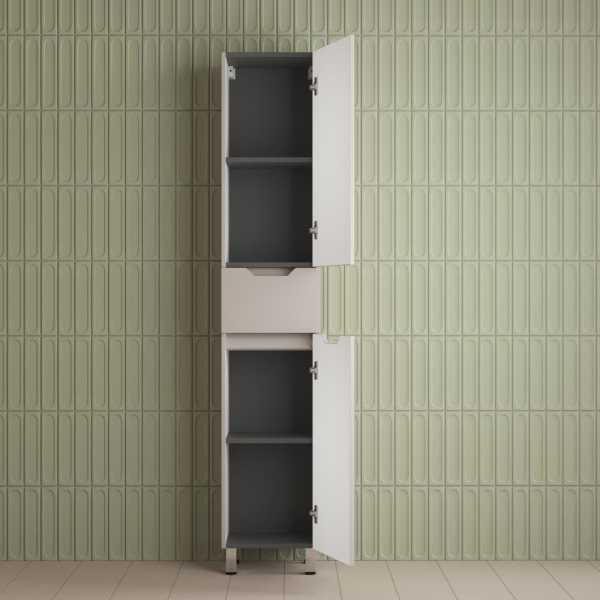 Пенал "Остин" 360 см напольный 1 ящик крем эмаль PLUS, ЛС-00002413