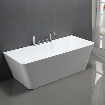 Ванна акриловая Vincea VBT-425-1700 1700*800*600, цвет белый, щелевой перелив, слив хром