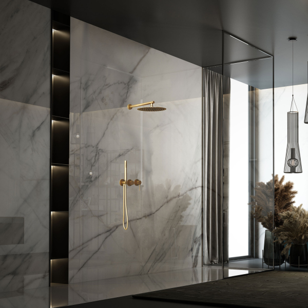 Душевой комплект Vincea Groove VSFW-4G01BG4 встраиваемый, 2 режима, брашированное золото