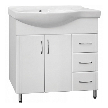 Тумба для комплекта Style Line Эко Стандарт №25 82 белая, правая