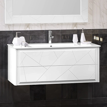 Тумба без раковины Opadiris Луиджи 120 подвесная, белый матовый, 00-00007152