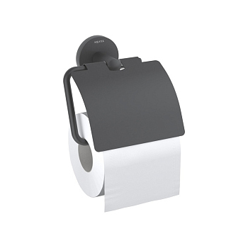 Держатель туалетной бумаги Aquatek Оберон AQ4209MB с крышкой Черный матовый