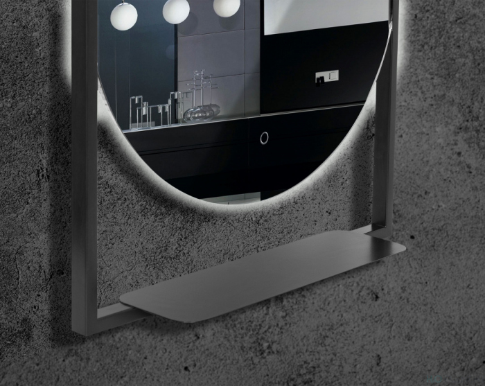 Зеркало Armadi Art Vallessi 60 антрацит, с подсветкой