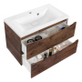 Тумба с раковиной Vincea Mia 750 подвесная, 2 выкатных ящика soft close, R.Wood, VMC-2MA750RW+VCB-3M750W