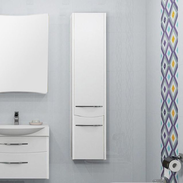 Шкаф-пенал Акватон Инфинити (1A192303IF01R) правосторонний, белый глянец