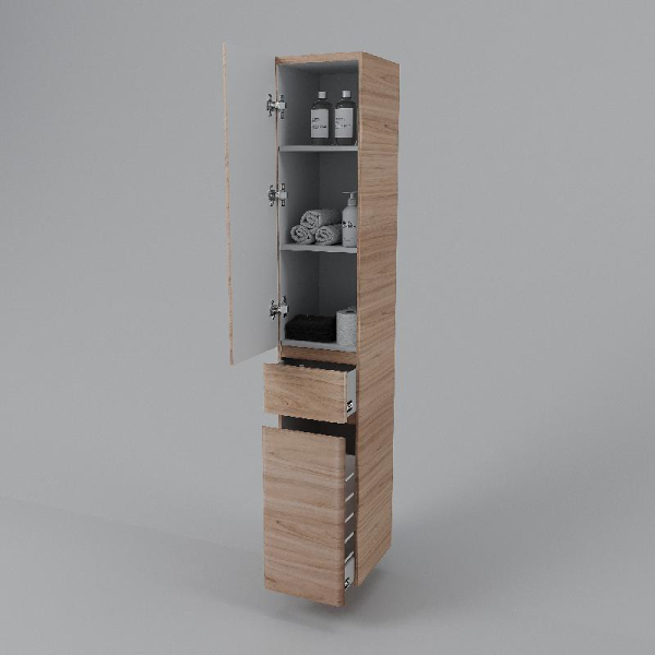 Колонна Style Line универсальная "Атлантика 35 L" с корзиной, Люкс ясень перламутр, СС-00002228