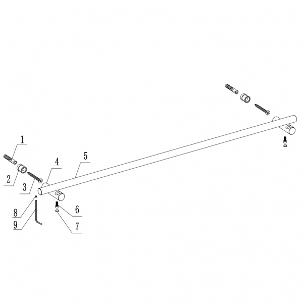 Полотенцедержатель ABBER Osten 316 AA1857BST сталь брашированная