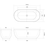Ванна акриловая Aquatek Афина 170x78 AQ-44778, отдельностоящая
