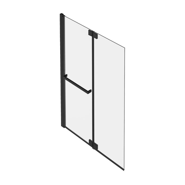 Шторка для ванны Jacob Delafon Adequation E4931-BL 140х100 черный матовый