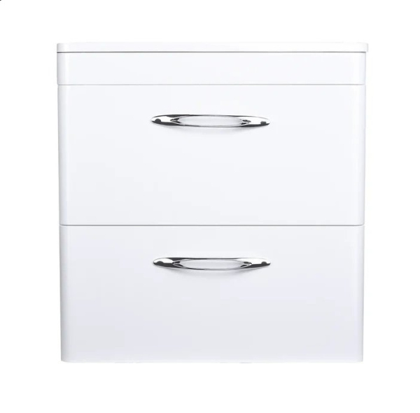 Тумба подвесная Style Line, "Каре 60" (2 ящ.) Люкс белая, СС-00002268