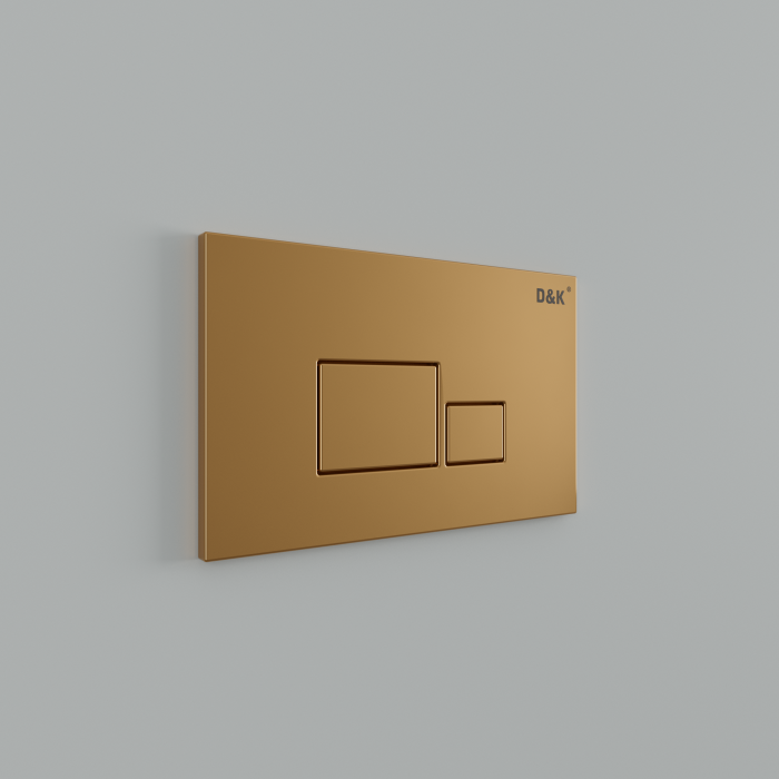 Клавиша смыва D&K матовое золото Quadro (DB1519003)