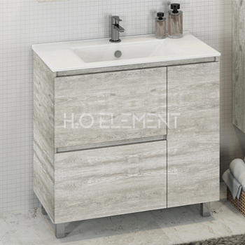 Тумба-умывальник Comforty "Верона-90" дуб белый с раковиной Comforty 90E