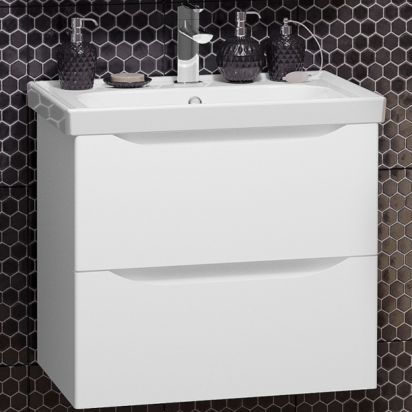 Тумба без раковины Opadiris Элеганс 60, белый матовый (Раковина Opadiris FRAME 60), 00-00006894