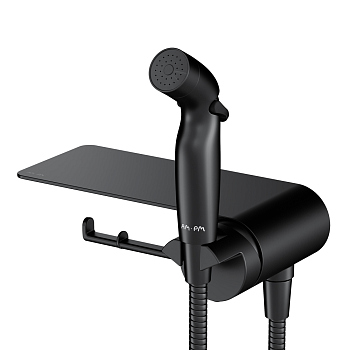 Смеситель, монтируемый в стену с гигиеническим душем и полкой AM.PM Func, F0H8F922