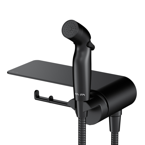 Смеситель, монтируемый в стену с гигиеническим душем и полкой AM.PM Func, F0H8F922